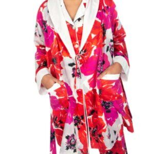 Tanya Taylor Talia Poppy-Print Cotton Robe XL/1X